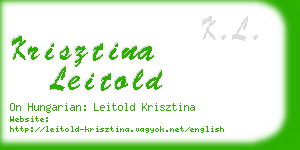 krisztina leitold business card